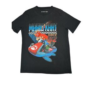 Abercrombie Kids Mario Kart Since 92‎ Black Graphic T Shirt Size 13/14